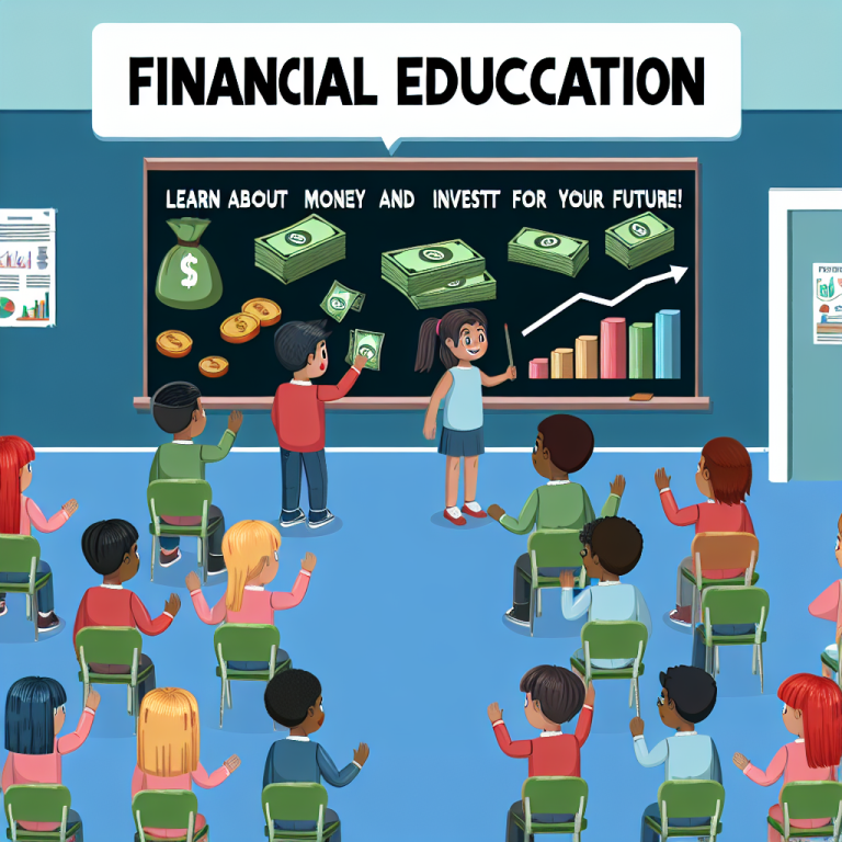 Gráfico sobre Educação Financeira para Jovens e Crianças