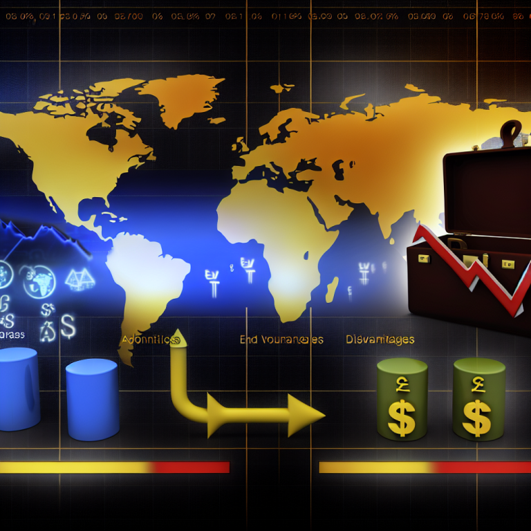 Gráfico sobre Investindo no Exterior: Vantagens e Desvantagens