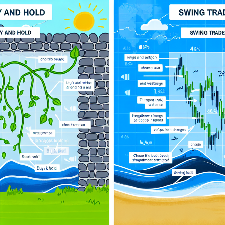 Gráfico sobre Diferença entre Buy and Hold e Swing Trade
