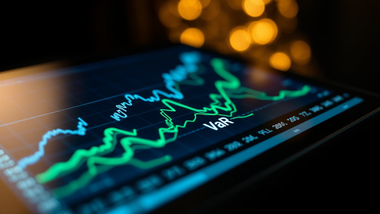 Estratégias de diversificação em momentos de alta volatilidade Gráfico de diversificação estratégica em tela de tablet de alta resolução, com linhas azuis e verdes representando alocação de ativos e gerenciamento de risco