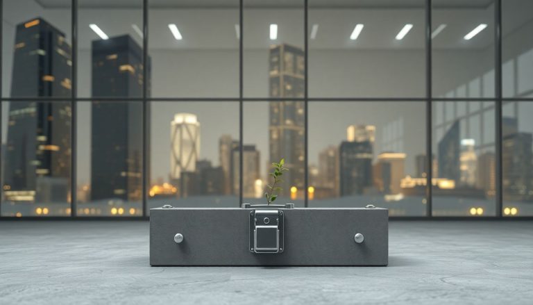 Renda Fixa Pré-fixada: O perigo de ficar preso em taxas baixas Fechadura de aço presa a concreto com chave quebrada e uma pequena planta crescendo em rachadura