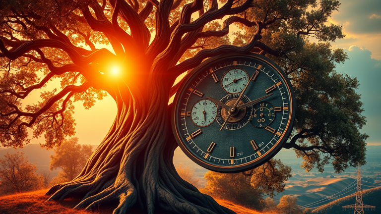 Bonificação de Ações: Como ajustar seu preço médio corretamente Ilustração 3D futurista de uma árvore digital com raízes profundas e ações brilhantes